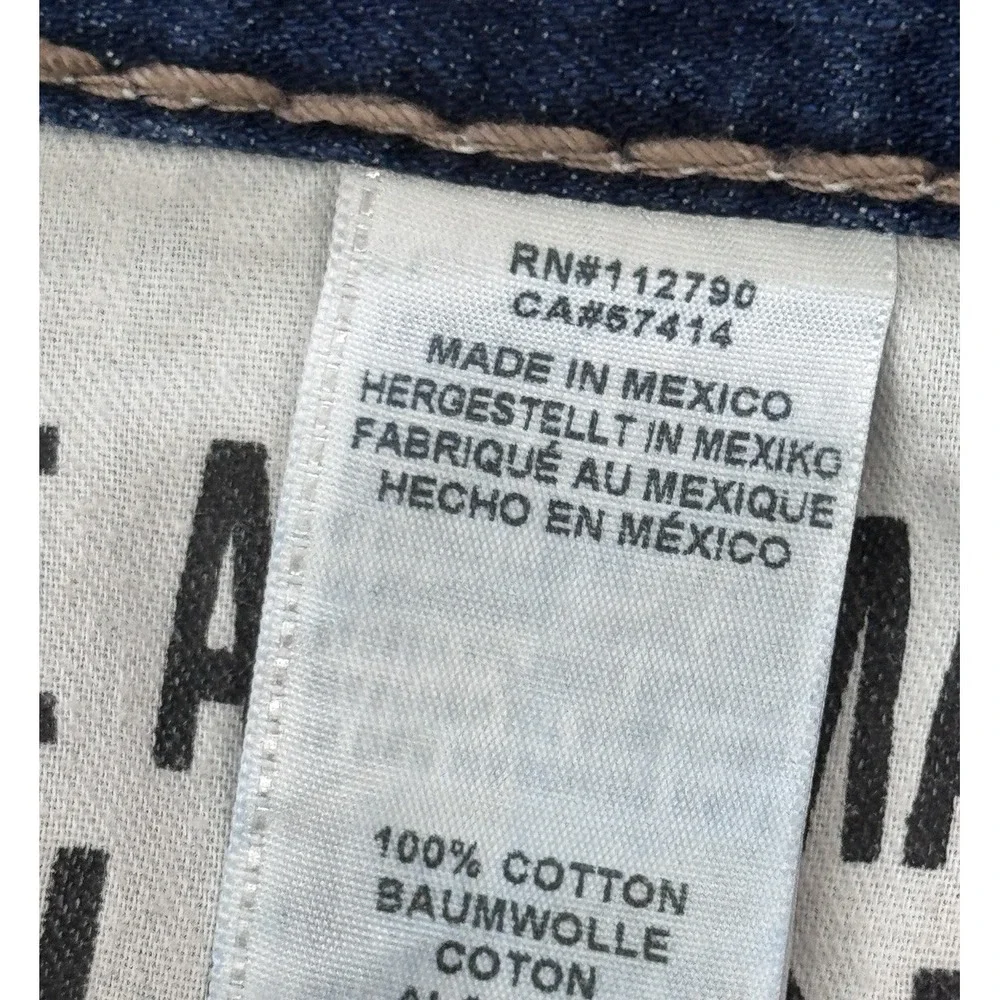 TRUE RELIGION Mens Slim Fit Jeans W34 - 36X34 Stretch Geno Thick Stitch